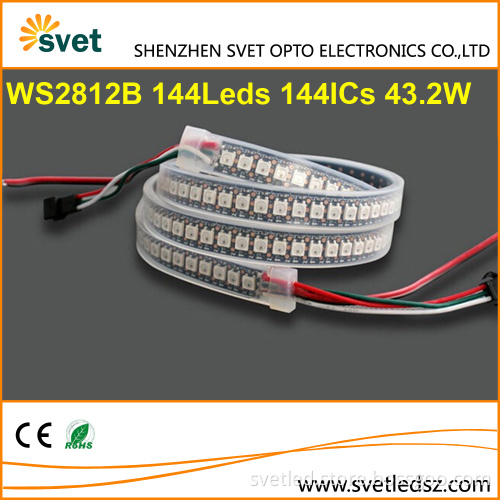 SMD 5050 WS2812B 144Leds 144 ICs DC5V Flex LED Light Strips Type RGB Digital Addressable